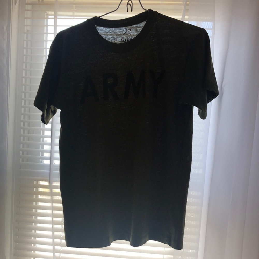 Rothco Kids  green olive t-shirt short sleeves.  Use, no stains or holes.